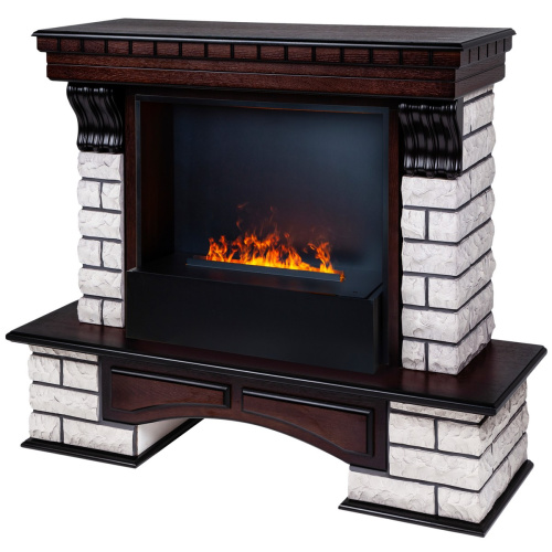 Электрокамин RealFlame Country Rock 26 AO античный дуб с очагом 3D Cassette 630 Black Panel фото 2 Электрокамин RealFlame Country Rock 26 AO античный дуб с очагом 3D Cassette 630 Black Panel фото 2
