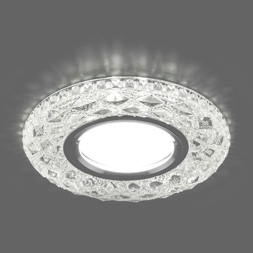 Светильник встраиваемый с белой LED подсветкой Feron CD879 потолочный MR16 G5.3 прозрачный фото 2 Светильник встраиваемый с белой LED подсветкой Feron CD879 потолочный MR16 G5.3 прозрачный фото 2