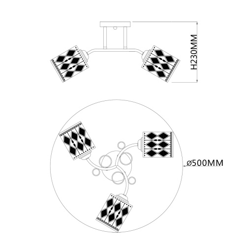 Потолочный светильник Escada 1106/3PL E27*40W Chrome фото 2