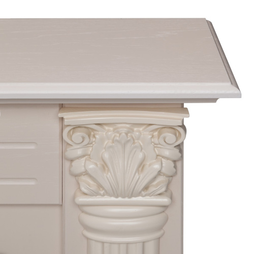 Электрокамин RealFlame Stefania WT айвори с очагом Majestic Lux Brass фото 4