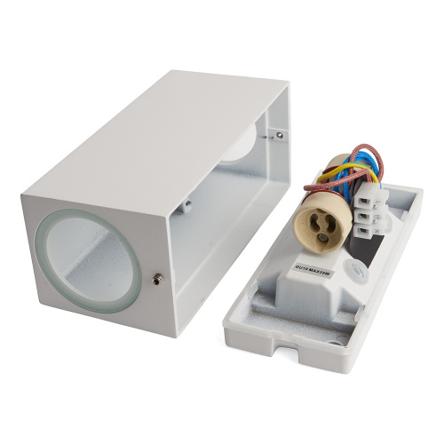 Светильник садово-парковый Feron DH051,на стену, 2*GU10 230V, белый фото 3