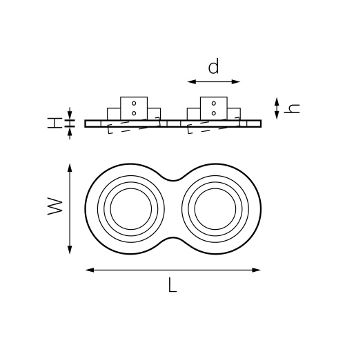 i6290607 Светильник INTERO 16 Double ROUND (217629+217606+217607) фото 2