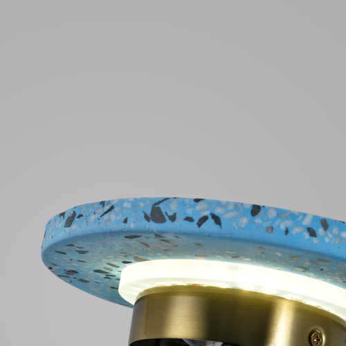Светильник настенный из камня синий LED 3Вт D20см Zortes Terrazzo ZRS.1878.07 фото 6 Светильник настенный из камня синий LED 3Вт D20см Zortes Terrazzo ZRS.1878.07 фото 6