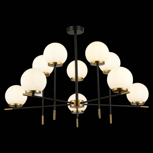 SL1203.402.10 Люстра потолочная ST-Luce Черный, Латунь/Белый E27 10*60W LIMANO SL1203.402.10 Люстра потолочная ST-Luce Черный, Латунь/Белый E27 10*60W LIMANO