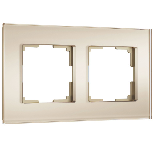 Рамка из стекла на 2 поста Senso шампань soft-touch W0023111 Рамка из стекла на 2 поста Senso шампань soft-touch W0023111