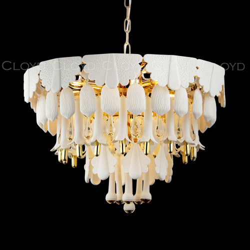 Люстра Cloyd PLINSE C12 / Ø61 см - керамика - золото (арт.11456) фото 2