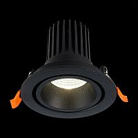 ST705.438.10 Св-к встр. Черный LED 1*10W 3000K 750Lm Ra>90 38° IP20 D102xH85 170-240V Встраиваемые светильники
