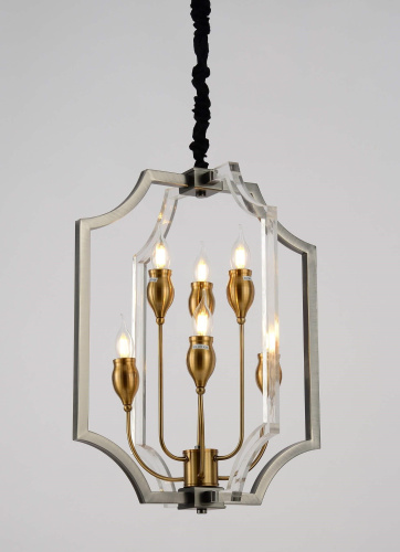 Подвесная люстра Lumina Deco Modesco LDP 8014-3+3 BK+AK фото 2 Подвесная люстра Lumina Deco Modesco LDP 8014-3+3 BK+AK фото 2