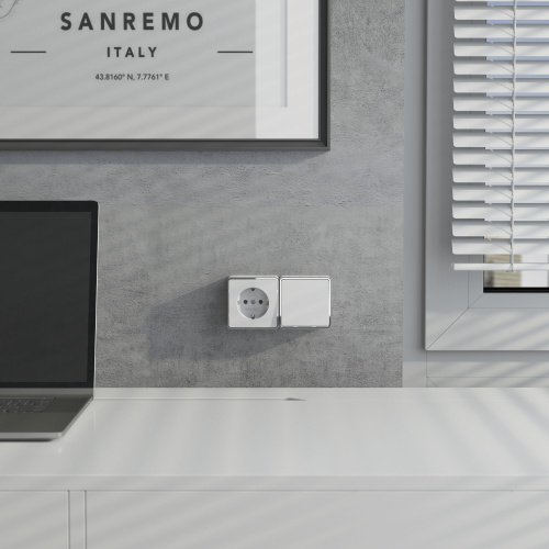 Выключатель одноклавишный Gallant белый W5010001 фото 2 Выключатель одноклавишный Gallant белый W5010001 фото 2