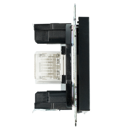 Розетка компьютерная 1-местная RJ-45 (механизм), STEKKER GLS00-7107-05, серия Катрин, черный фото 5