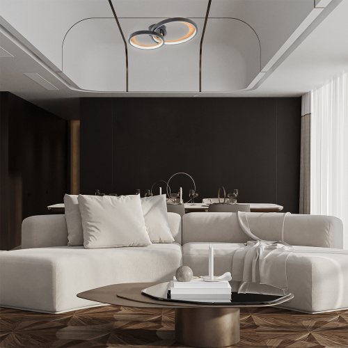Потолочный светильник Escada 10265/2 LED*48W Black/Wood фото 3 Потолочный светильник Escada 10265/2 LED*48W Black/Wood фото 3