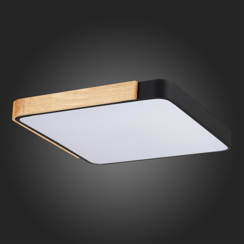 SLE201242-01 Светильник потолочный Черный, Светлое дерево/Белый LED 1*42W 3000K/4000K/6000K FESTA фото 2