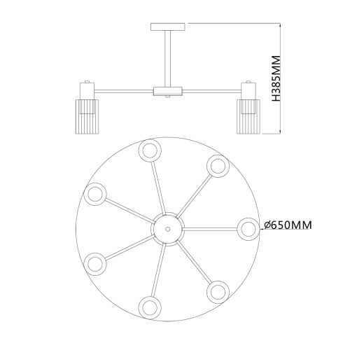 Светильник на штанге Escada 2120/7P E14*40W Gold фото 6 Светильник на штанге Escada 2120/7P E14*40W Gold фото 6