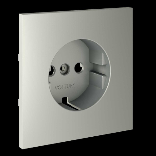 Накладка для розетки с заземлением S70 (сталь) Voltum VLS000605