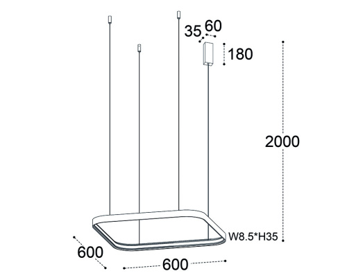 IT013-6031 white 3000K светильник подвесной фото 2