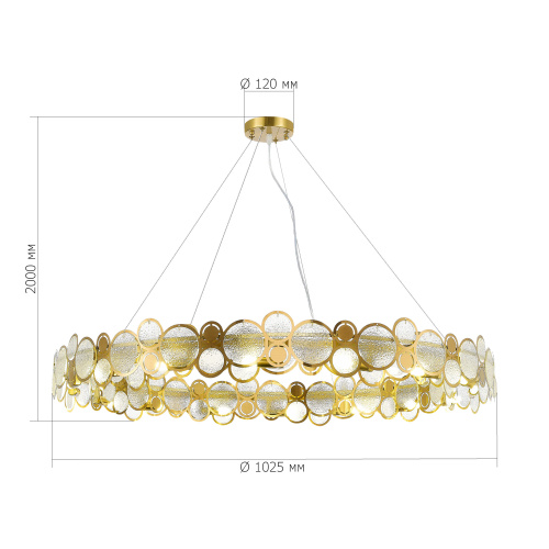 SL6133.303.16 Светильник подвесной ST-Luce Латунь/Прозрачный G9 16*5W 4000K SWATCH фото 2