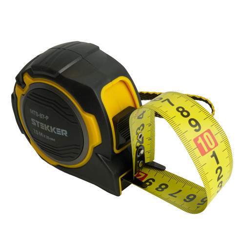 Рулетка, 7,5 м х 25 мм, магнит, II класс точности, двухстороннее нанесение, STEKKER MTS-87-P фото 7