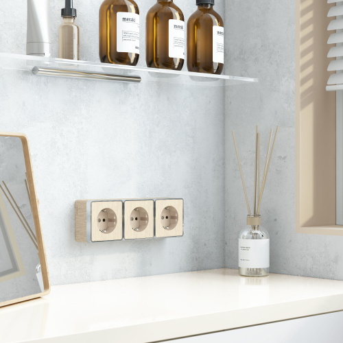 Розетка с заземлением Gallant шампань рифленый W5071010 фото 2 Розетка с заземлением Gallant шампань рифленый W5071010 фото 2