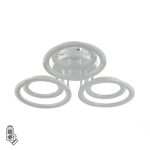 8028/80CL LEDIO LN25 000 белый, металл/акрил Потолочный светильник с ПДУ LED 80W 3000-6000К 220V OSAKA 8028/80CL LEDIO LN25 000 белый, металл/акрил Потолочный светильник с ПДУ LED 80W 3000-6000К 220V OSAKA