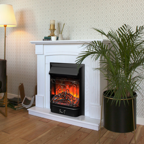 Каминокомплект ANDREA/АЛЬФА Беленый дуб с очагом Электроочаг MAJESTIC LUX/МАДЖЕСТИК фото 5