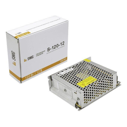 Блок питания SWG 12V 120W IP20 10A S-120-12 000160 Блок питания SWG 12V 120W IP20 10A S-120-12 000160
