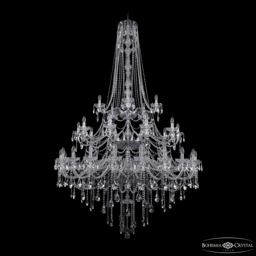 Люстра хрустальная 1415/20+10+5/530/h-231/3d Ni