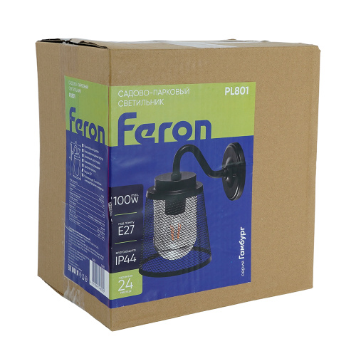 Светильник садово-парковый Feron PL801 на стену вниз 100W 230V E27, черный фото 10 Светильник садово-парковый Feron PL801 на стену вниз 100W 230V E27, черный фото 10