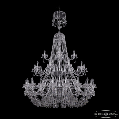 Люстра хрустальная 1409/20+10+5/530/XL-203/3d Ni