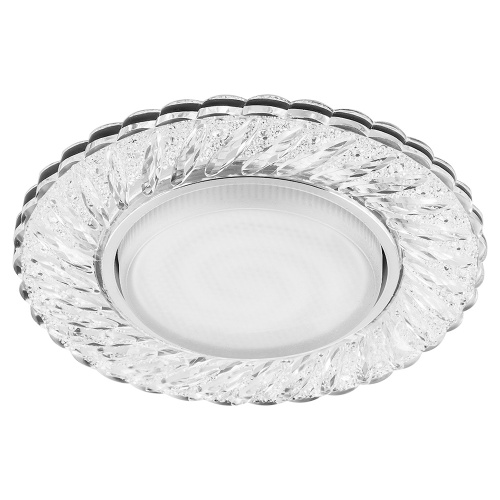 Светильник встраиваемый с белой LED подсветкой Feron CD4021 потолочный GX53 без лампы прозрачный фото 10