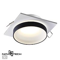 370788 SPOT NT21 594 белый/черный Светильник встраиваемый влагозащищенный IP44 GU10 9W 220V WATER