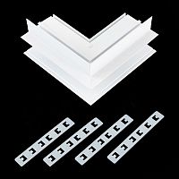 ST007.559.00 Внешний угол-соединитель для встраиваемого магнитного шинопровода ST-Luce Белый SKYLINE 48