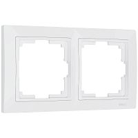 Рамка из поликарбоната на 2 поста Snabb Basic белый W0022001