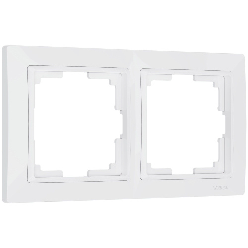 Рамка из поликарбоната на 2 поста Snabb Basic белый W0022001 Рамка из поликарбоната на 2 поста Snabb Basic белый W0022001