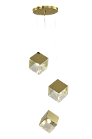 Люстра кубы подвесная золото G9 25см Zortes ICE CUBE ZRS.1005.03