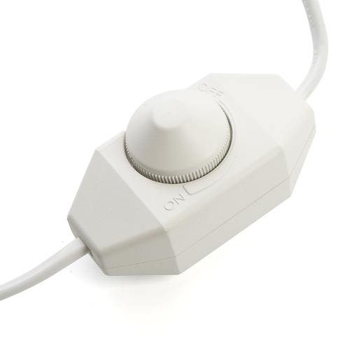 Сетевой шнур с диммером 230V 2м, белый, DM103-200W фото 3 Сетевой шнур с диммером 230V 2м, белый, DM103-200W фото 3