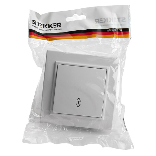 Переключатель 1-клавишный STEKKER PSW10-9005-01, 250В, 10А, серия Эрна, белый фото 5 Переключатель 1-клавишный STEKKER PSW10-9005-01, 250В, 10А, серия Эрна, белый фото 5