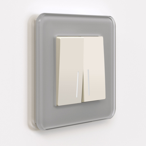 Выключатель двухклавишный с подсветкой (айвори матовый) W1120162 фото 4 Выключатель двухклавишный с подсветкой (айвори матовый) W1120162 фото 4