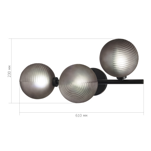 SL1184.401.03 Бра ST-Luce Черный/Дымчатый G9 3*5W TODO фото 3 SL1184.401.03 Бра ST-Luce Черный/Дымчатый G9 3*5W TODO фото 3