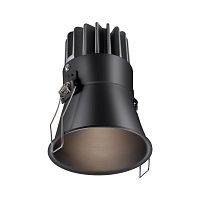 358909 SPOT NT22 516 черный Встраиваемый светодиодный светильник с переключателем цветовой температуры IP20 LED 3000К\4000К\6000К 12W 220V LANG