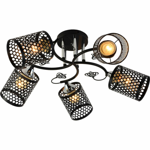 Потолочная люстра Reluce 11320-0.3-05 BK+CR Потолочная люстра Reluce 11320-0.3-05 BK+CR