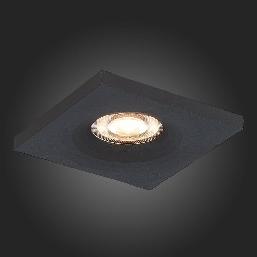 ST205.418.01 Св-к встр. Черный GU10 1*50W  L94xW94xH27 220V Без ламп Встраиваемые светильники фото 3