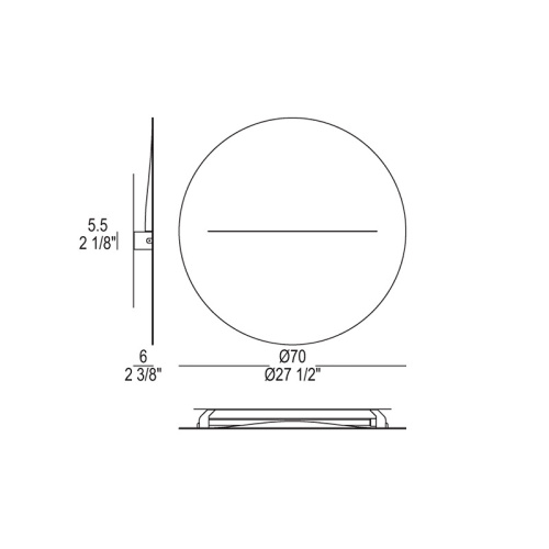 Настенный/Потолочный светильник RISE 70 P фото 3 Настенный/Потолочный светильник RISE 70 P фото 3