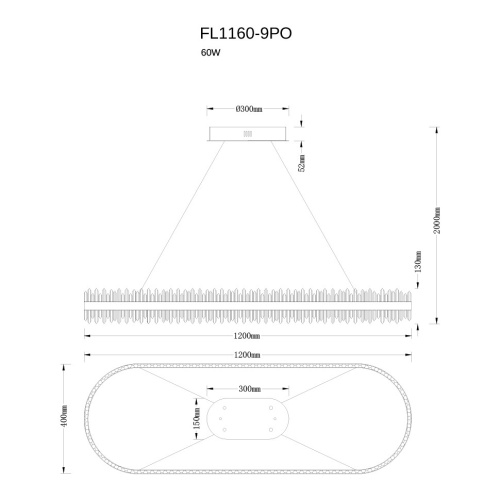 Подвесная люстра Donum FL1160-9PO фото 3 Подвесная люстра Donum FL1160-9PO фото 3