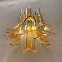 Бра Cloyd AZORES-C W2 / выс. 42 см - латунь светл. - янтарное стекло (арт.20472)