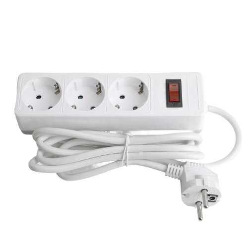 Сетевой фильтр 3-местный с/з STEKKER HM20-31-03 3x1мм2, 3 м, 250В, 16А, серия Optima, белый фото 6