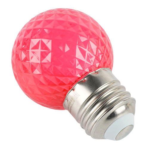Лампа светодиодная Feron LB-385 Шарик красный прозрачный E27 1W 230V фото 6