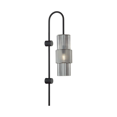 5016/1W MODERN ODL23 405 черный/дымчатый металл/стекло Бра E14 1*40W PIMPA 5016/1W MODERN ODL23 405 черный/дымчатый металл/стекло Бра E14 1*40W PIMPA