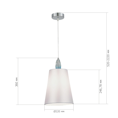 SL1759.103.01 Подвес ST-Luce Хром, Голубой/Белый E27 1*40W LINGOTTI фото 2