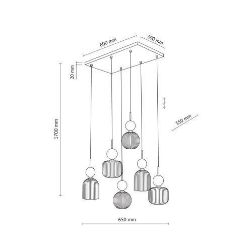 Подвесной светильник TK Lighting 11044 Sophia Cognac a072559 фото 2