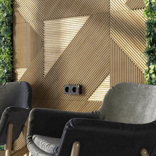 Розетка с заземлением Gallant черный/хром W5071035 фото 2 Розетка с заземлением Gallant черный/хром W5071035 фото 2